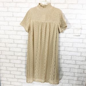 Stevie Hender mock neck lace dress size M
